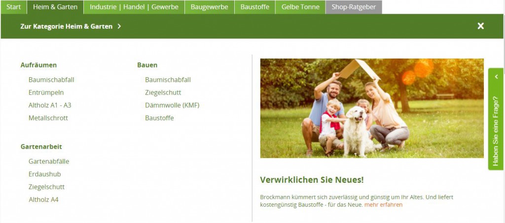 Brockmann-Shop mit Themenwelt "Heim und Garten"